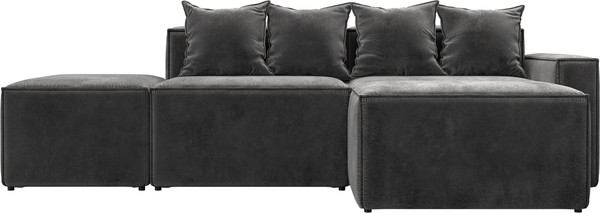 Изображение товара Диван угловой Лига Диванов Лига-063 угол правый / 129795 (велюр Tower 10 серый)