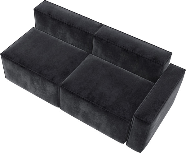 Изображение товара Диван угловой Лига Диванов Лига-063 угол правый / 129796 (велюр Tower 11 темно-серый)