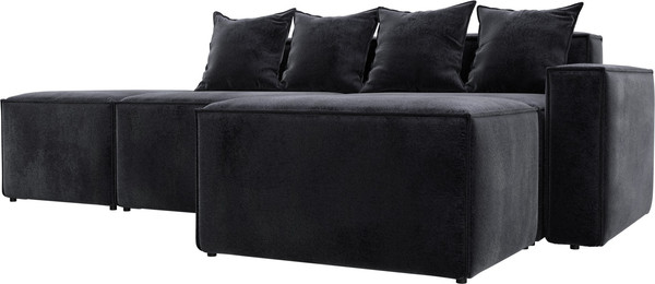 Изображение товара Диван угловой Лига Диванов Лига-063 угол правый / 129796 (велюр Tower 11 темно-серый)