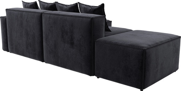 Изображение товара Диван угловой Лига Диванов Лига-063 угол правый / 129796 (велюр Tower 11 темно-серый)