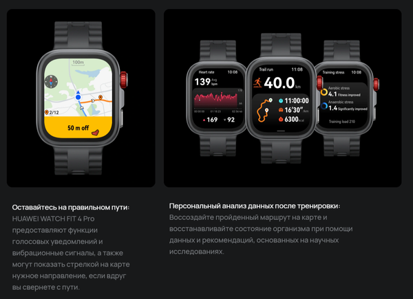 Изображение товара Умные часы Huawei Watch Fit 4 Pro SYA-B29 / 55020FAJ (черный)