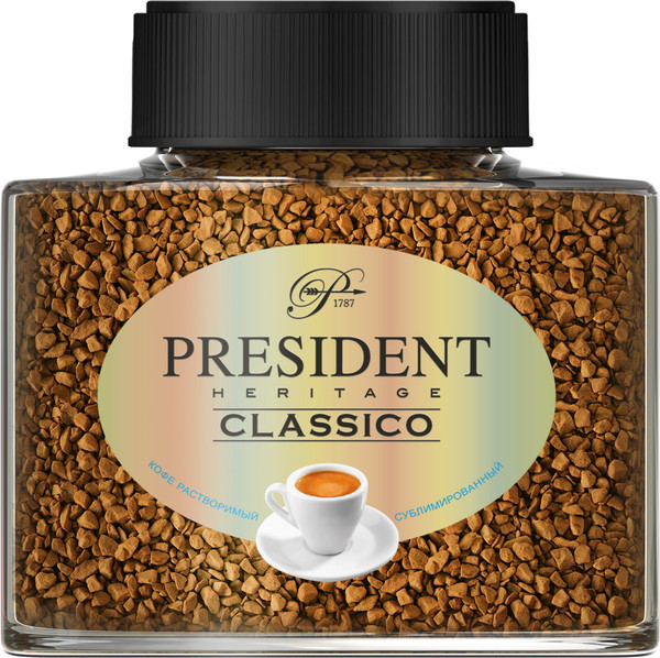 Изображение товара Кофе растворимый PRESIDENT Heritage Classico (100г)