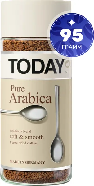 Изображение товара Кофе растворимый Today Pure Arabica (95г)