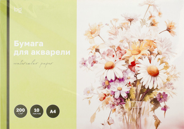 Изображение товара Набор бумаги для рисования BG Полевые цветы / БА10А4_60214 (10л)