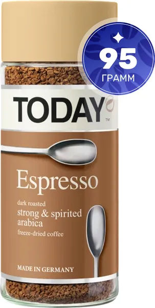 Изображение товара Кофе растворимый Today Espresso (95г)