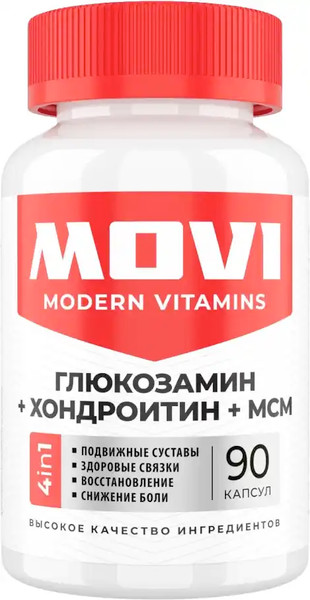 Изображение товара Хондропротектор Movi Глюкозамин Хондроитин+MSM (90 капсул)