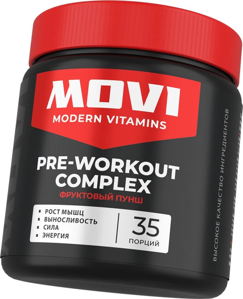 Изображение товара Предтренировочный комплекс Movi Pre-workout (фруктовый пунш, 35 порций)
