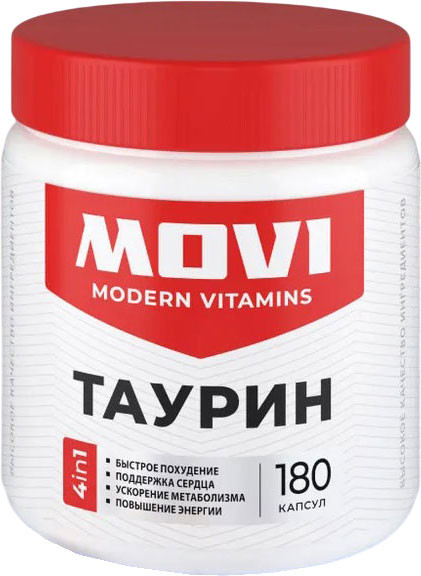 Изображение товара Таурин Movi 1200 мг (180 капсул)