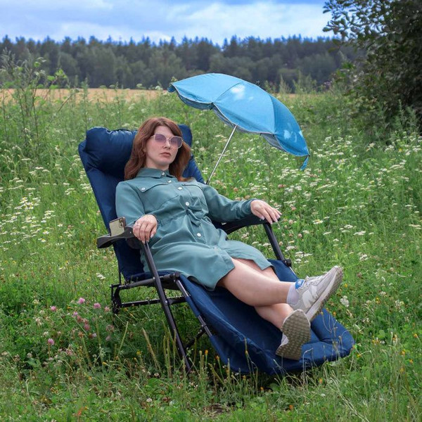 Изображение товара Складной шезлонг WMC Tools WMC-FG-HY-8000B-Z (59944), (синий)