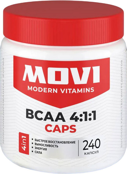 Изображение товара Аминокислоты BCAA Movi 4:1:1 (240 капсул)