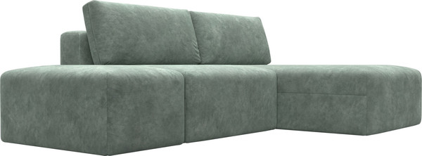 Изображение товара Комплект мягкой мебели Лига Диванов Лига-060 НПБ угол универсальный с пуфом / 129695 (велюр Brut 08 зеленый)