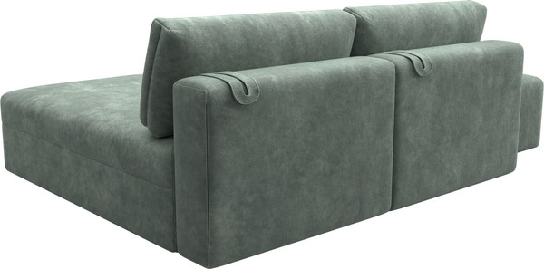 Изображение товара Комплект мягкой мебели Лига Диванов Лига-060 НПБ угол универсальный с пуфом / 129695 (велюр Brut 08 зеленый)