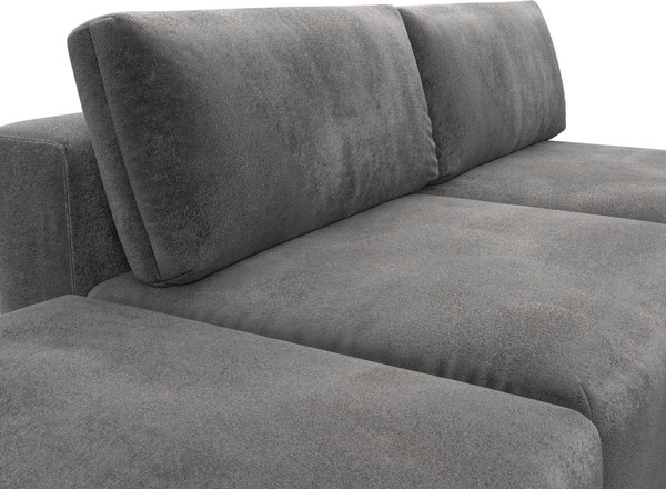 Изображение товара Комплект мягкой мебели Лига Диванов Лига-060 НПБ угол универсальный с пуфом / 129682 (велюр Tower 10 серый)