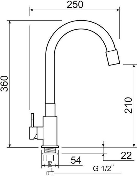 Изображение товара Смеситель РМС SUS124BL-016F
