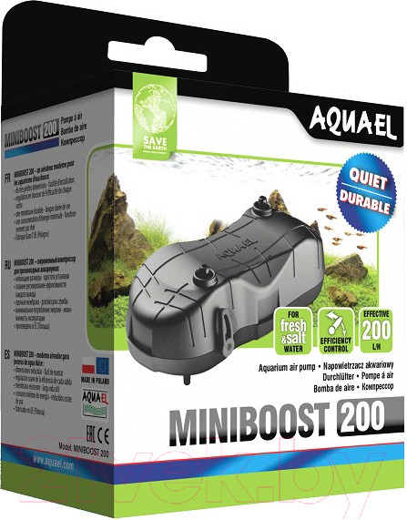 Изображение товара Компрессор для аквариума Aquael Miniboost 200 / 121305