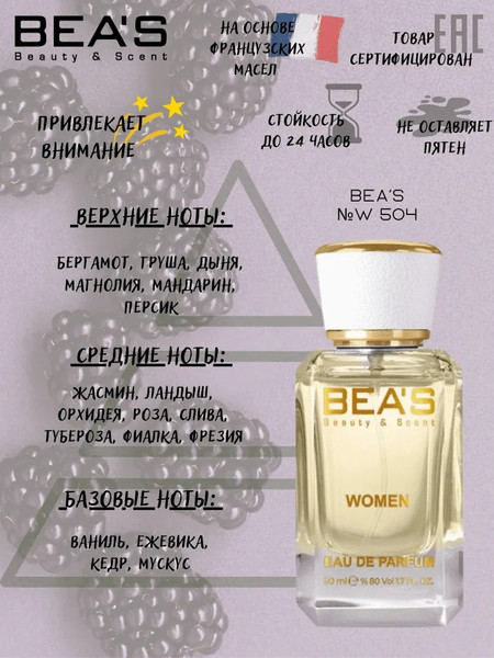 Изображение товара Парфюмерная вода BEA'S W504 (50мл)