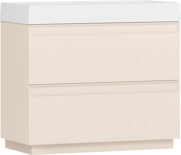 Изображение товара Тумба под умывальник Belux Базель Н 90-02 (180, светлый миндаль матовый)