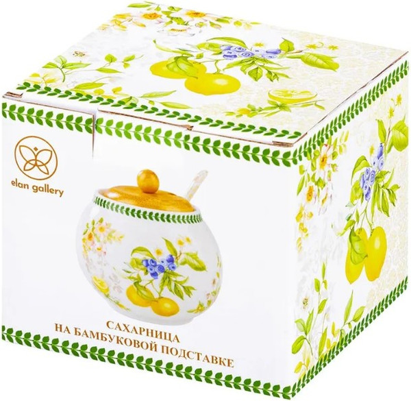 Изображение товара Сахарница Elan Gallery Лимоны / 420656 (New Bone China)