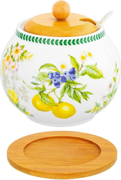Изображение товара Сахарница Elan Gallery Лимоны / 420656 (New Bone China)