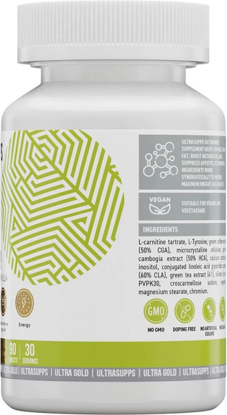 Изображение товара Жиросжигатель Ultrasupps Fat burner Ультра Голд (90 таблеток)