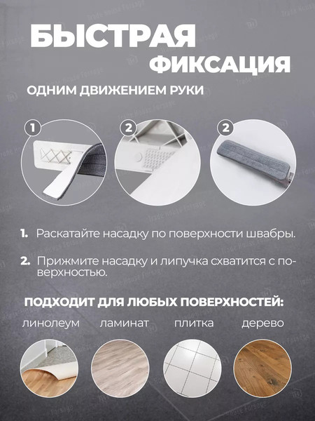 Изображение товара Набор мопов для швабры WMC Tools WMC-10 / WMC-mop 10-2pcs (56872), (2шт)