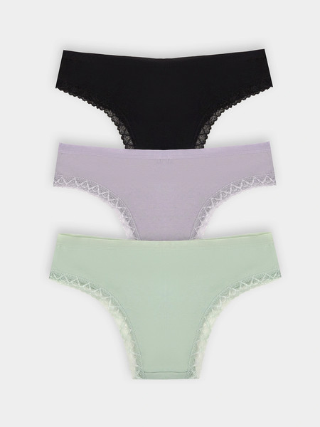 Изображение товара Комплект женских трусов Mark Formelle 412281-3 (р.102, яблочно-мятный)