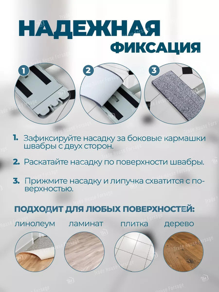 Изображение товара Набор мопов для швабры WMC Tools WMC-13 / WMC-mop13-3pcs (56655), (3шт)