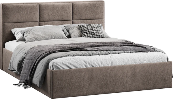 Изображение товара Каркас кровати ТриЯ Стелла Тип 1 140x200 (микровелюр Wellmart Latte)