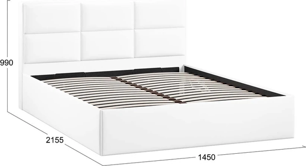 Изображение товара Каркас кровати ТриЯ Стелла Тип 1 140x200 (экокожа Polo white)