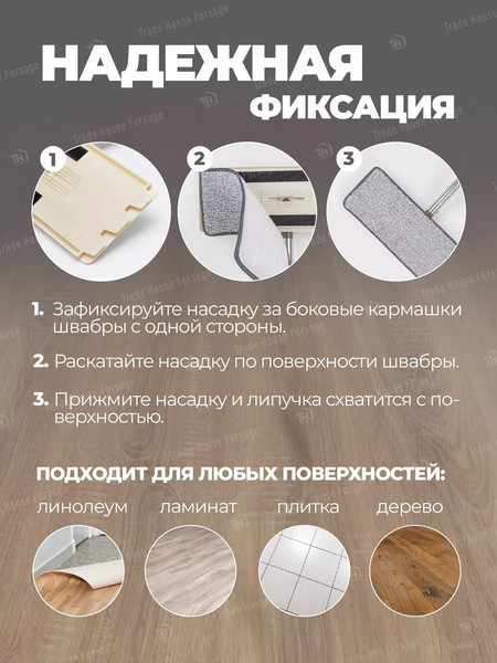 Изображение товара Набор мопов для швабры WMC Tools WMC-12 / WMC-mop12-2pcs (56651), (2шт)