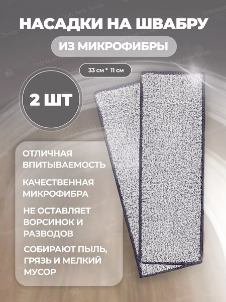 Изображение товара Набор мопов для швабры WMC Tools WMC-12 / WMC-mop12-2pcs (56651), (2шт)