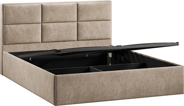 Изображение товара Каркас кровати ТриЯ Стелла Тип 1 160x200 (микровелюр Wellmart Dark Beige)