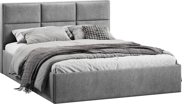 Изображение товара Каркас кровати ТриЯ Стелла Тип 1 160x200 (микровелюр Wellmart Silver)