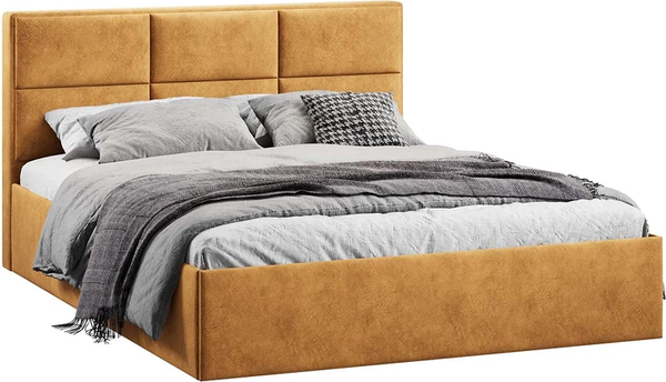 Изображение товара Каркас кровати ТриЯ Стелла Тип 1 160x200 (микровелюр Wellmart Yellow)