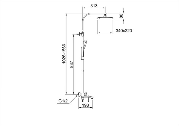 Изображение товара Душевая система со смесителем Raglo R01.24.03