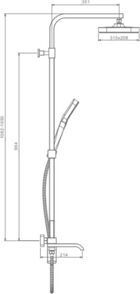 Изображение товара Душевая система со смесителем Raglo R02.24.06