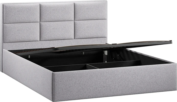 Изображение товара Полуторная кровать ТриЯ Стелла Тип 1 c ПМ 140x200 (микровелюр Jercy Silver)