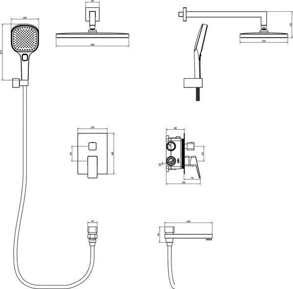 Изображение товара Душевая система со смесителем Raglo R30.27