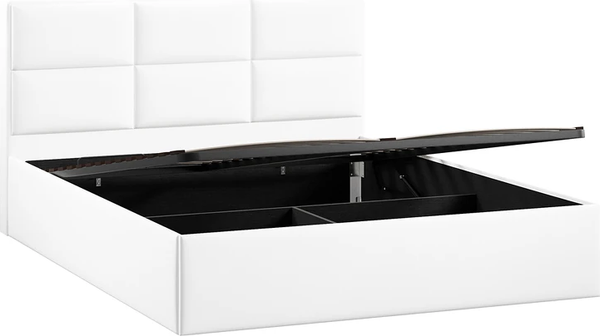 Изображение товара Полуторная кровать ТриЯ Стелла Тип 1 c ПМ 140x200 (экокожа Polo white)