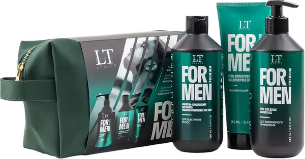 Изображение товара Набор косметики для тела и волос La and Te beaute Мужской Гель LT-2357+Шампунь LT-2340+Крем LT-2388 / LTMEN12