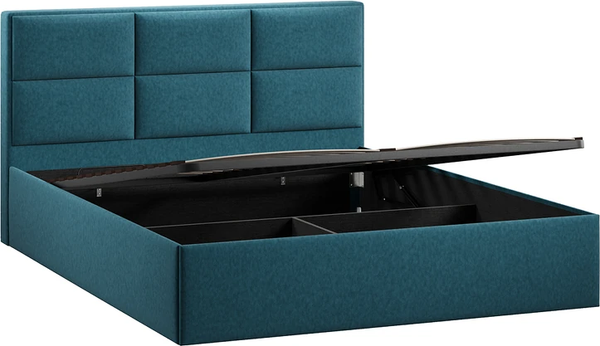 Изображение товара Двуспальная кровать ТриЯ Стелла Тип 1 c ПМ 180x200 (микровелюр Jercy Izumrud)