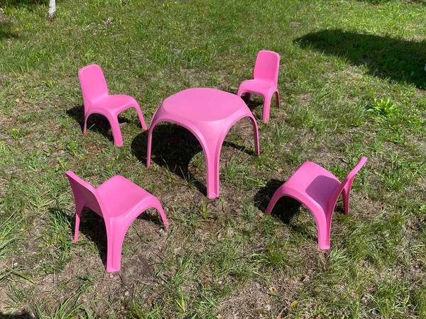 Изображение товара Комплект мебели с детским столом ИМпласт 15361 (розовый)