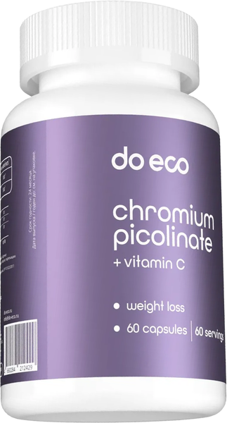 Изображение товара Витаминно-минеральный комплекс Do eco Пиколинат хрома + Витамин С (60 капсул)