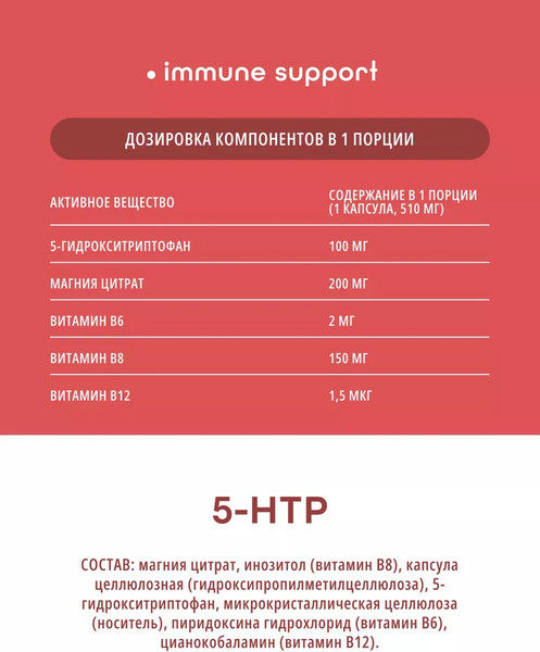 Изображение товара Аминокислота 5-HTP Do eco С магнием и витаминами группы В (60 капсул)