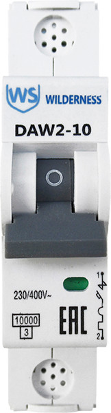 Изображение товара Выключатель автоматический Wilderness DAW2-10 1P 100A х-ка C 10kA (R) / DAW2-10-1-C100