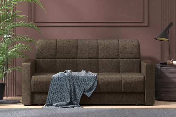 Изображение товара Диван Stolline Мускат 1.6 08 (коричневая рогожка)