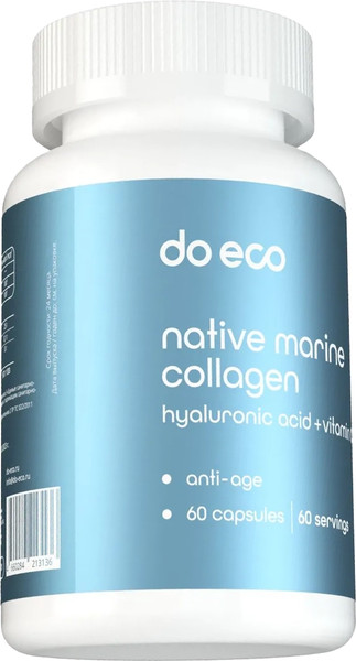 Изображение товара Коллаген Do eco Морской нативный С Гиалуроновой кислотой и Витамином С (60 капсул)