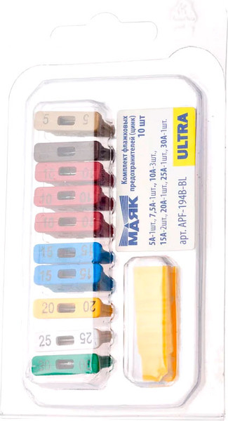 Изображение товара Предохранитель для автомобиля Маяк авто APF-194B-BL (10шт)