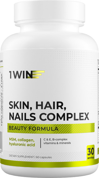 Изображение товара Комплексная пищевая добавка 1WIN Кожа Волосы Ногти (60 капсул)