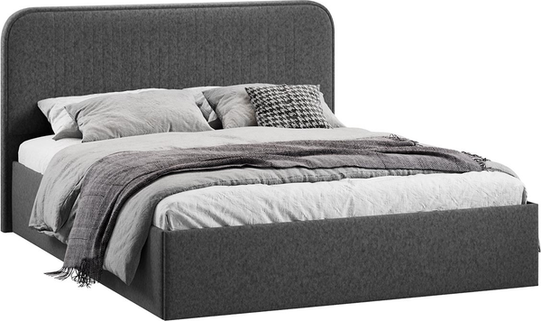 Изображение товара Каркас кровати ТриЯ Тиффани Тип 1 c ПМ 140x200 (микровелюр Wellmart Graphite)